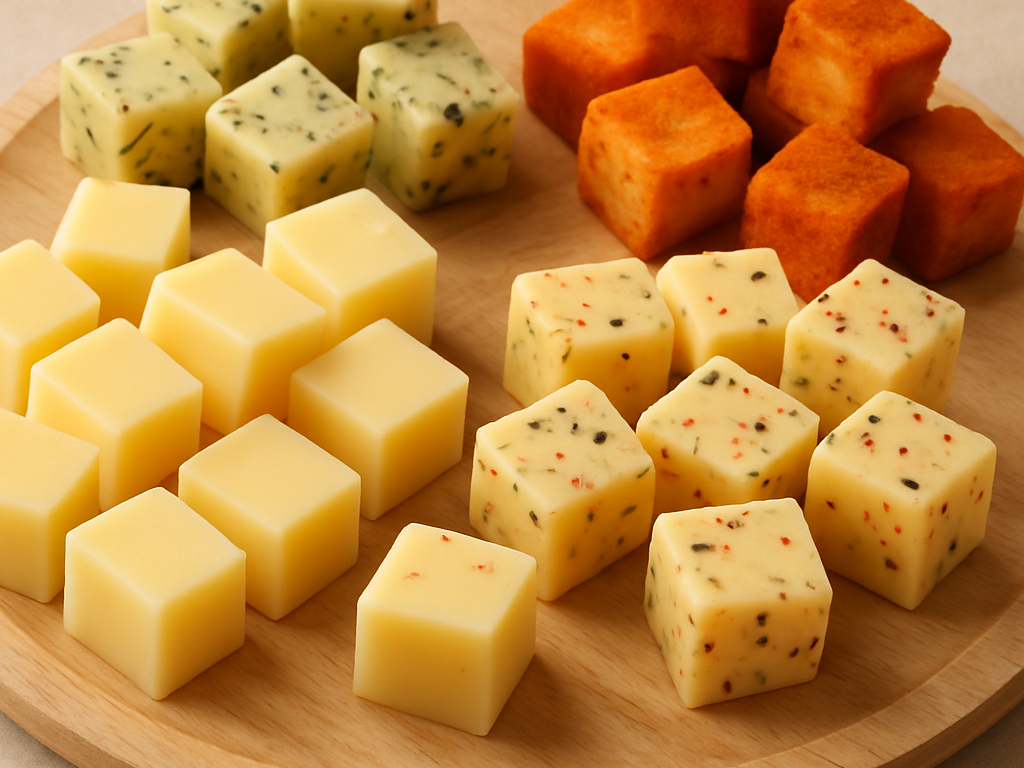 Kaasblokjes met variaties