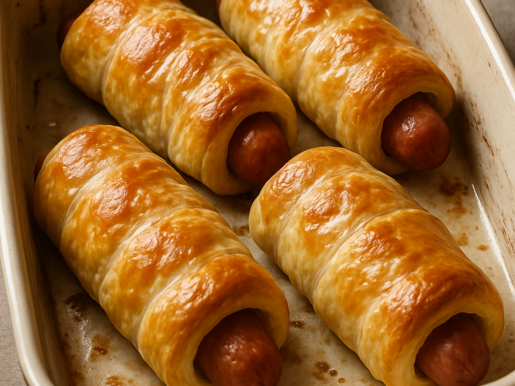 Worstrolletjes uit de oven